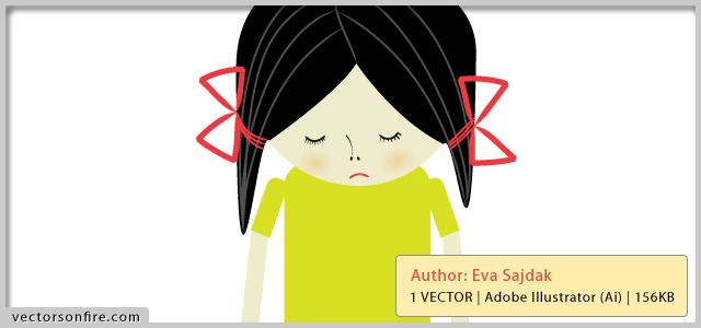Sad Girl Illustration | Vectors On Fire - Hottest Free Vectors to ...