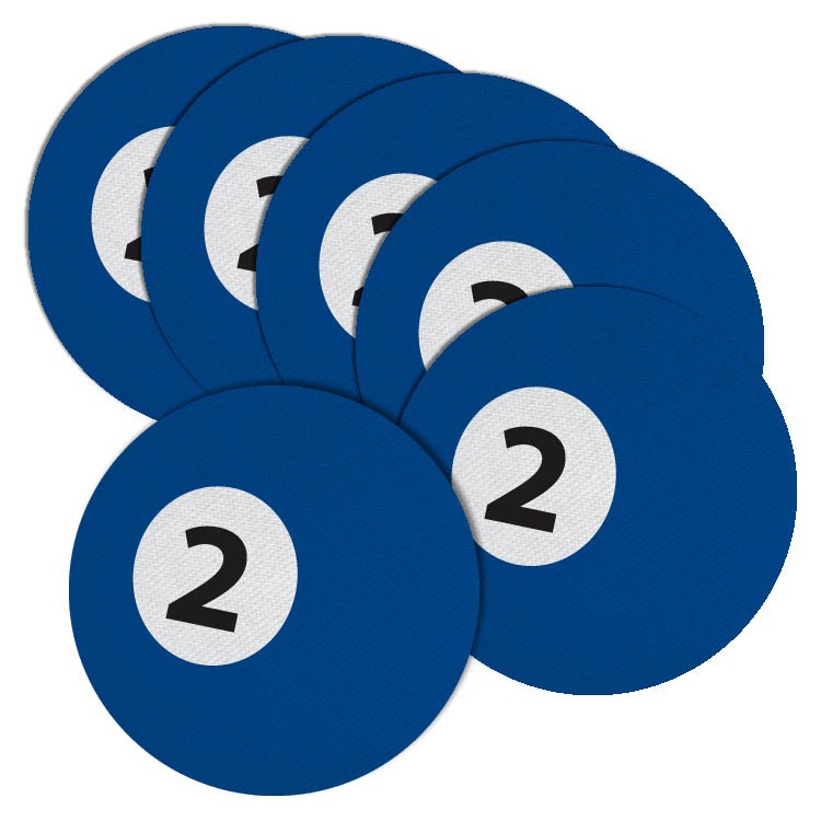 Pool Ball Round 2" Fabric Sticker (Choice of Ball Number) - Cue ...