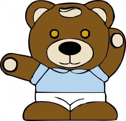 Stuffed Teddy Bear clip art Free vector in Open office drawing svg ...