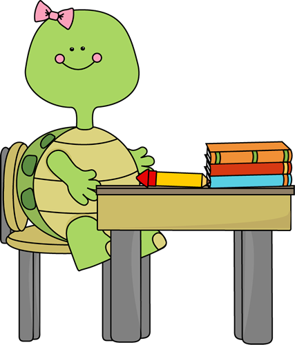 Turtle in School Clip Art - Turtle in School Image
