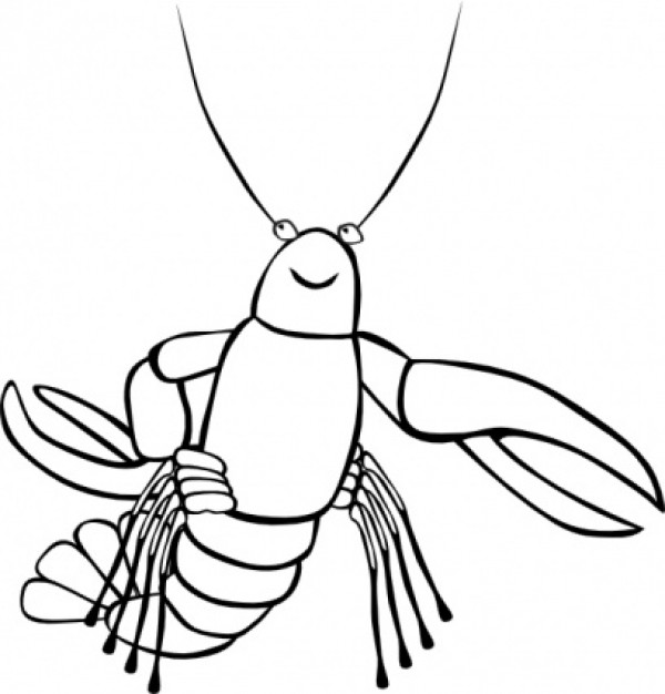 Crawfish (b And W) clip art Vector | Free Download