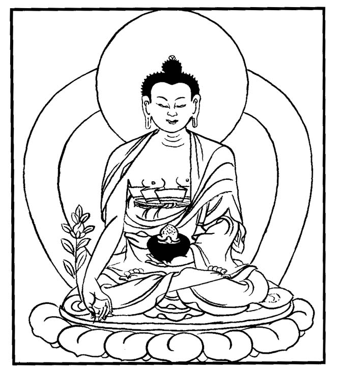 Buddhist Artwork Line Art Lotus Symbol 2