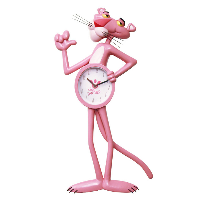 Pink Panther Animated Clock Wall Free Shipping Motion Wall Arm ...