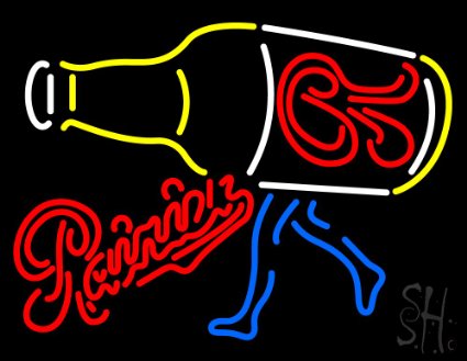 Amazon.com: Rainier Beer Wild Rainer Running Motion Outdoor Neon ...