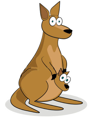 Pix For > Kangaroo Pouch Cartoon