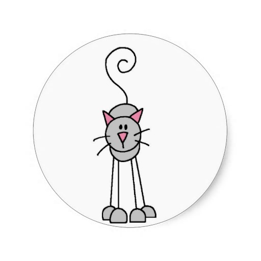 stick figure cat Colouring Pages (page 2)