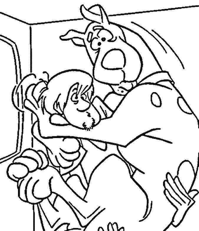 Shaggy With Scooby Doo Coloring Picture | Disney Coloring Pictures ...