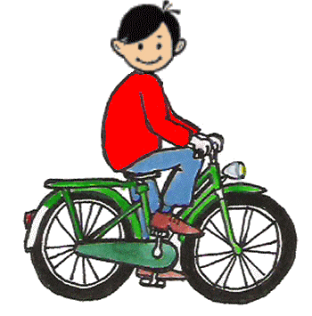 Cartoon Boy Riding Bike Clipart - Free Clipart