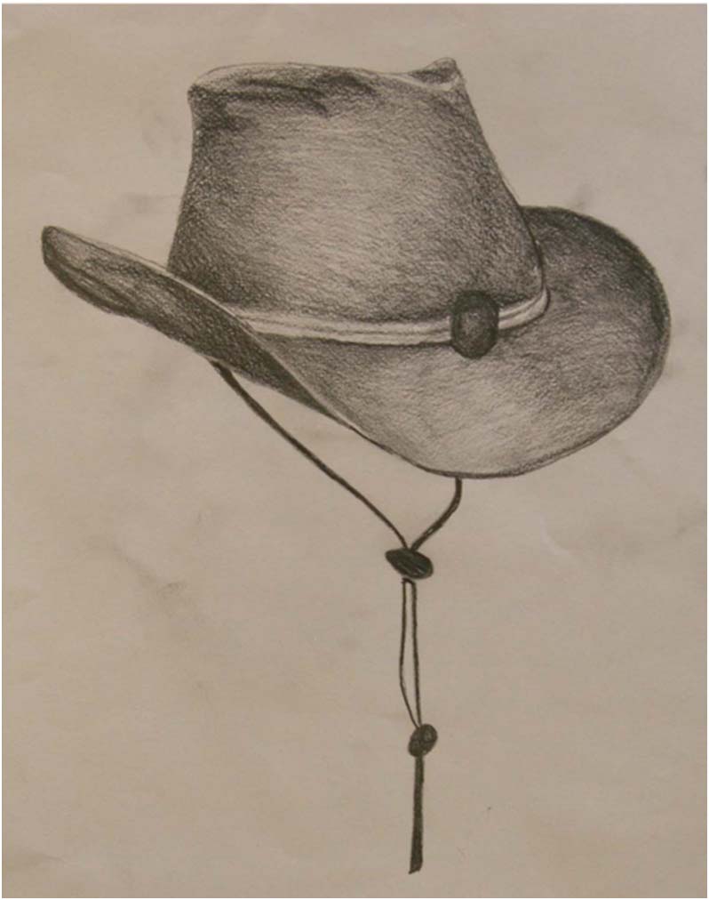 Lauren Reece: My drawing of a cowboy hat which will be screen ...