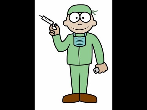 How to draw a cartoon doctor - YouTube