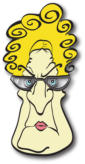 OLD, LADY, WOMAN, ANGRY, CARTOON, GLASSES, GLASS - Public Domain ...