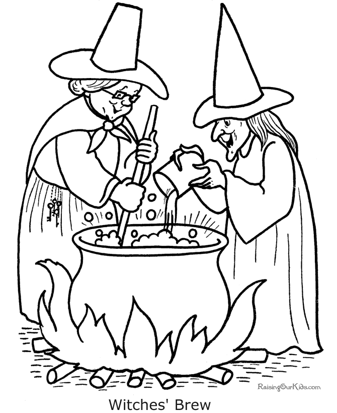 Witch Coloring Pages To Print - AZ Coloring Pages