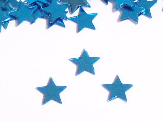 Sky Blue Star Confetti, Metallic Confetti Stars Pound Bags or Packets