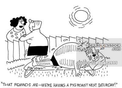 Pig Roast Cartoons and Comics - funny pictures from CartoonStock