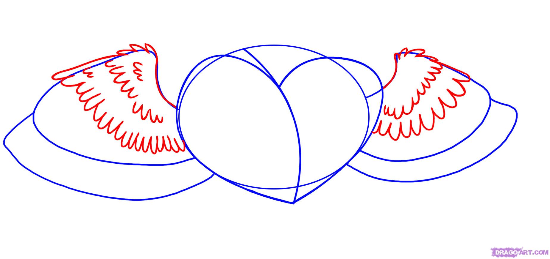 how-to-draw-a-heart-with-wings ...