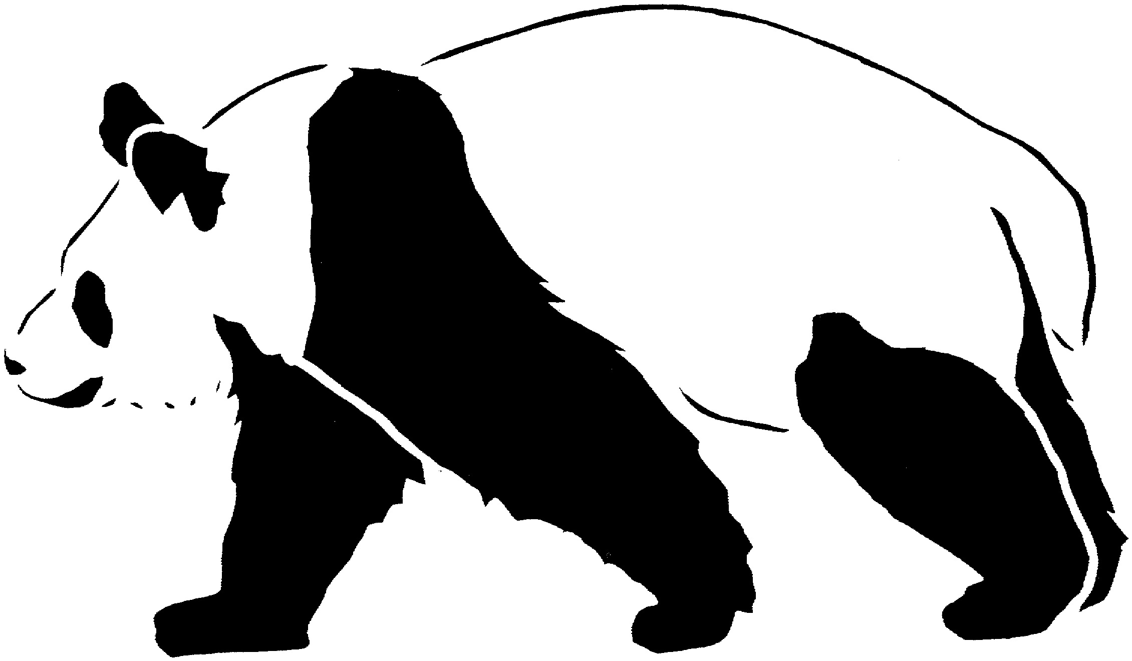 Free coloring pages of panda outline