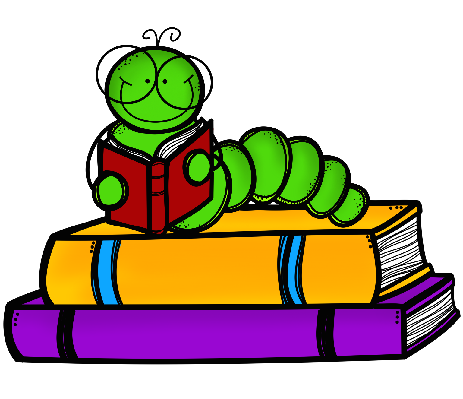 Book Worm Clip Art - Gallery