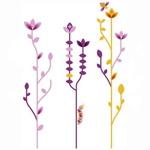 Wall Decal Graphic Nature Flowers - Flower wall decals - CoolWallArt