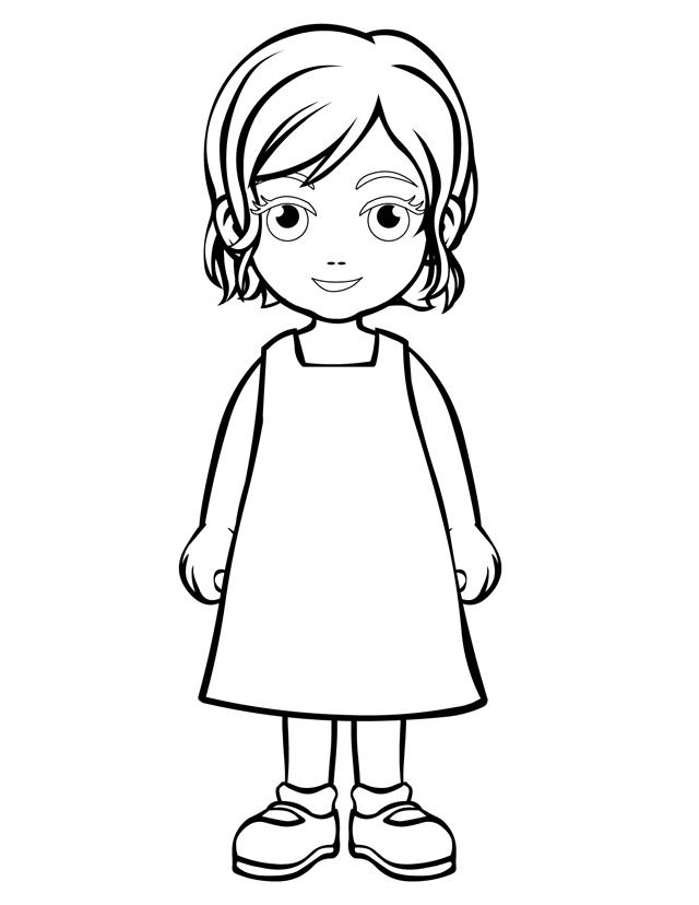 Outline Of A Person Coloring Page - AZ Coloring Pages