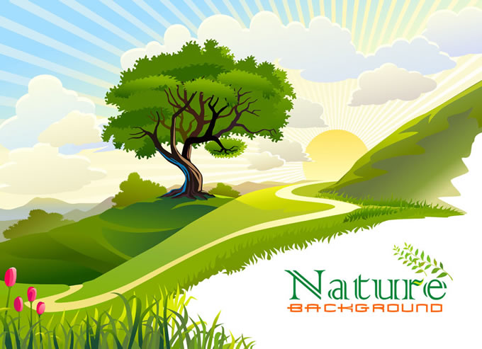 Cartoon Sunshine Background | Free Vector Graphic Download