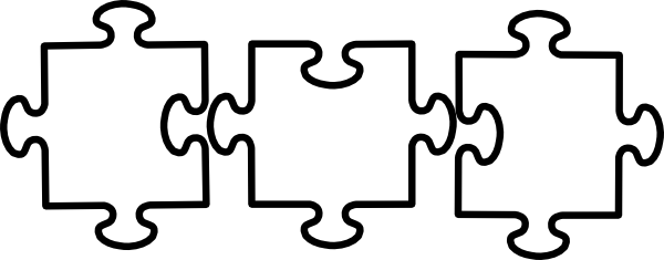 Black And White Jigsaw Clip Art at Clker.com - vector clip art ...