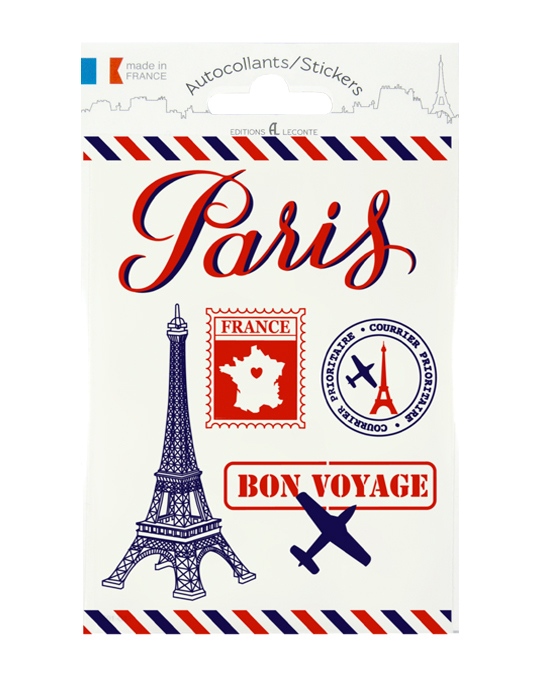 Stickers "Paris bon voyage" - Editions A. Leconte