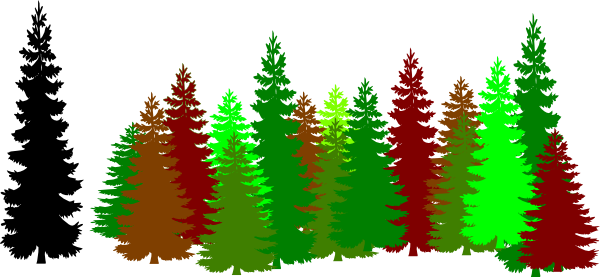 Forest Trees Clipart Black And White | Clipart Panda - Free ...