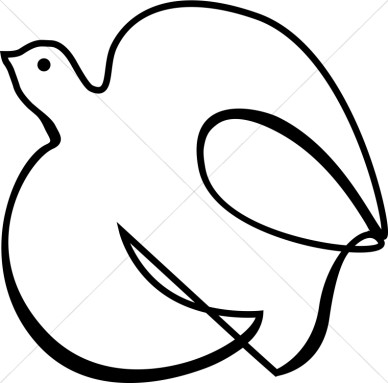 Black and White Ascending Dove Clipart | Dove Clipart