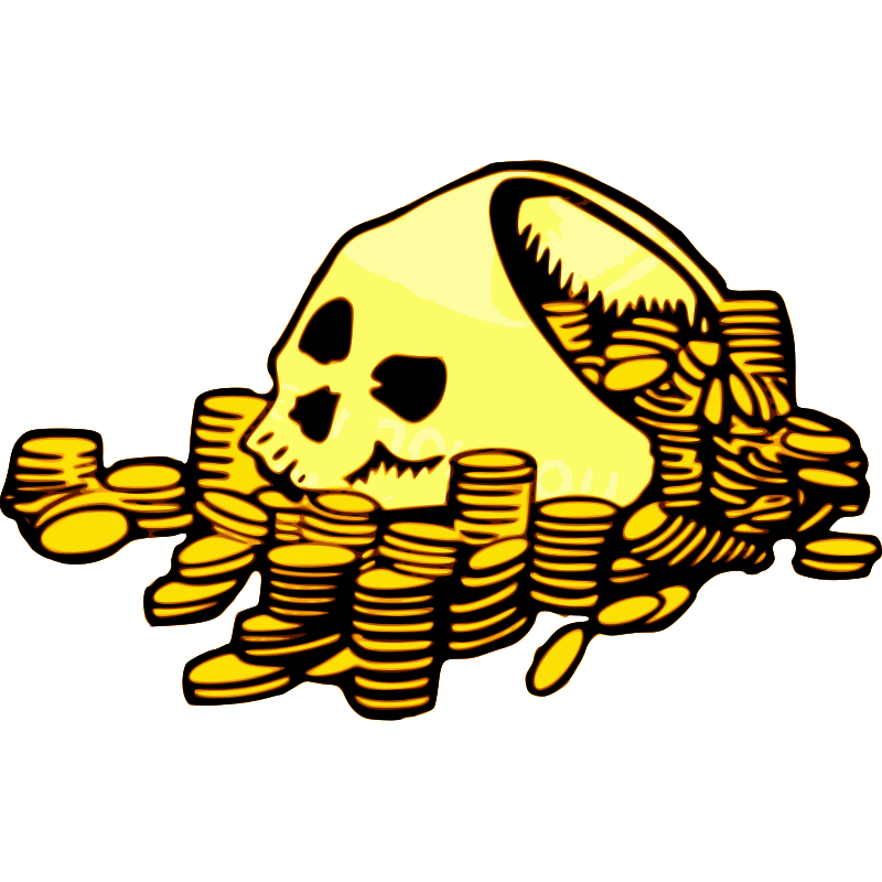 Clipart - Skull & Money