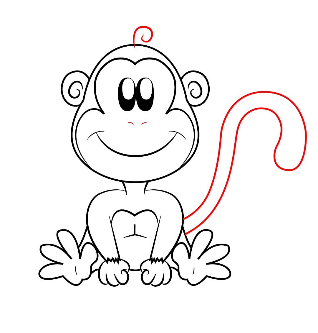 Monkey Drawing Cartoon Images & Pictures - Becuo