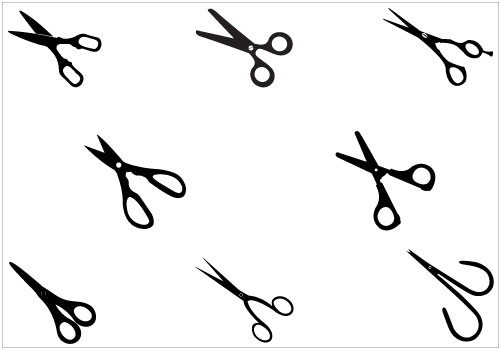 Scissors silhouette vector packSilhouette Clip Art