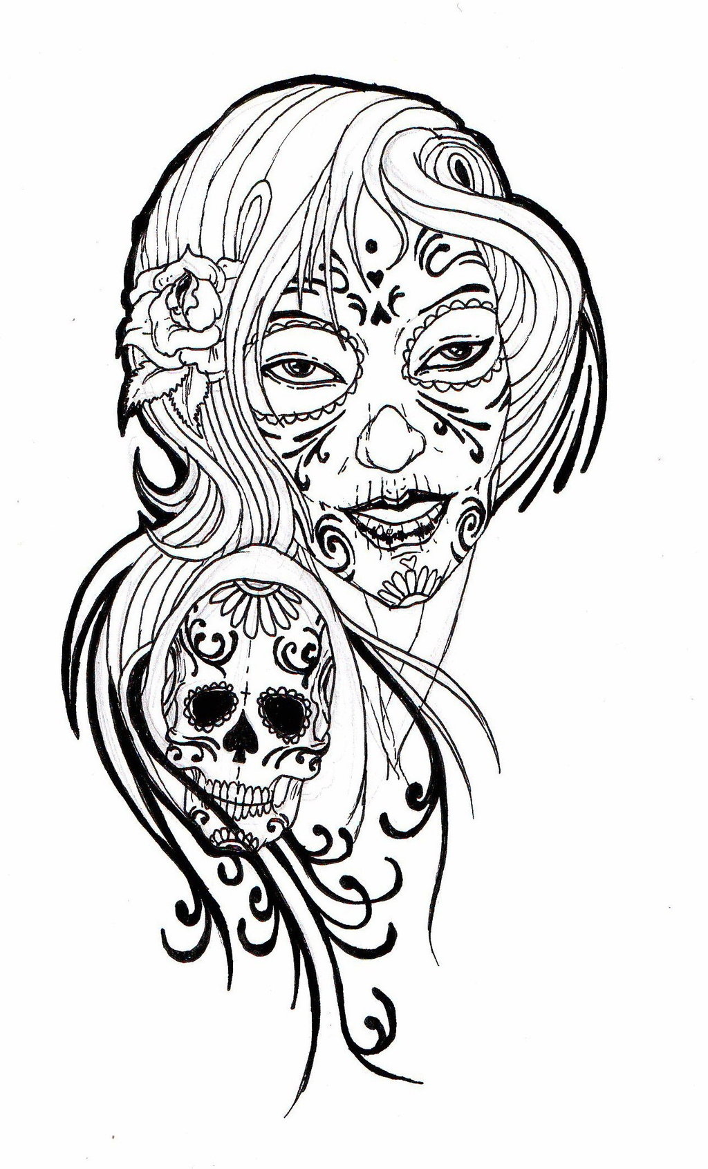 Tattoo's For > Simple Girly Skull Tattoo
