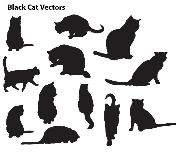 Free – Black cat vectors | Mels Brushes