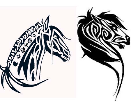Tribal Horse Tattoos - Lots of Designs & Ideas