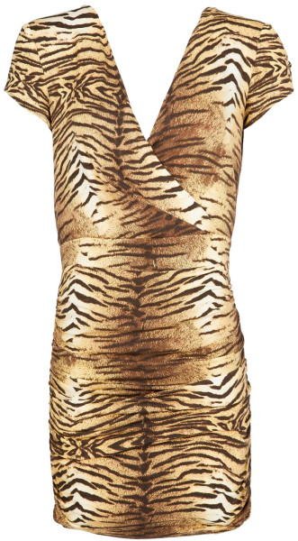 Mango Animal Print Wrap Dress in Multicolor (Camel Vigore) | Lyst
