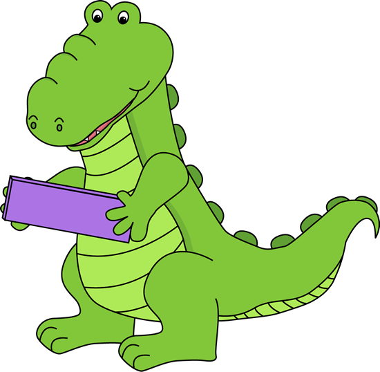 Alligator Holding a Subtraction Symbol Clip Art - Alligator ...