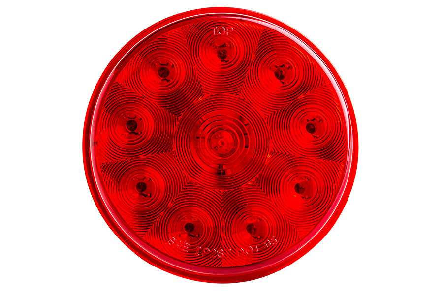Round LED Truck Trailer Light with Reflector Lens - 4" LED Stop ...