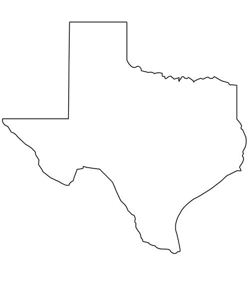 Printable Shape of Texas from PrintableTreats.com | Shapes and ...