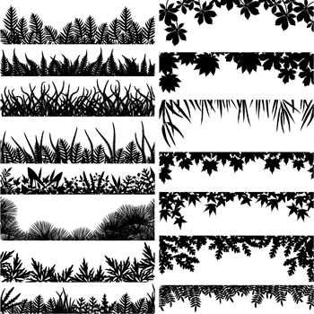Flowers silhouette vector - free vector Downloads
