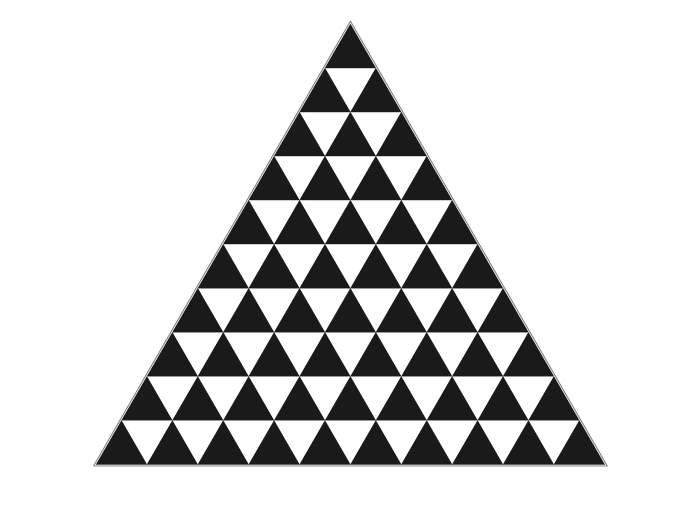 graphics - Creating a Sierpinski gasket with the missing triangles ...