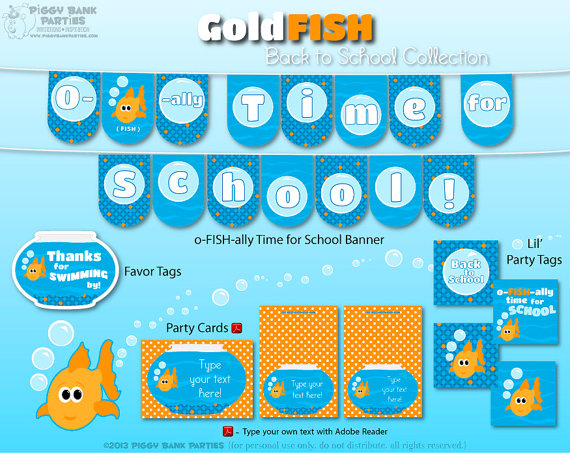 GOLDFISH Back to School Collection : DIY Printable Classroom and ...