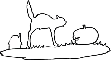 Halloween Cat Outlines Images & Pictures - Becuo