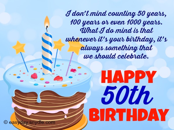 50th Birthday Wishes | Easyday