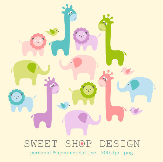 50% OFF Baby Shower Clipart Animal Clipart by SweetShopDesign