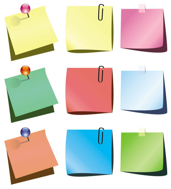 The beautifully sticky notes 03 - vector material_Download free ...