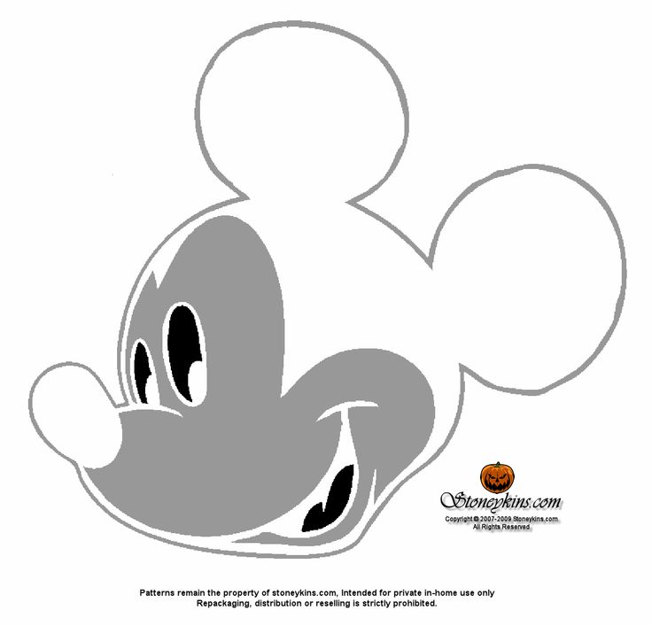 Mickey Mouse Pumpkin Template #halloween #pumpkin #stencil ...
