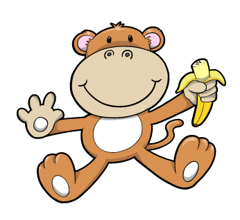 Monkey With Banana Cartoon | Clipart Panda - Free Clipart Images