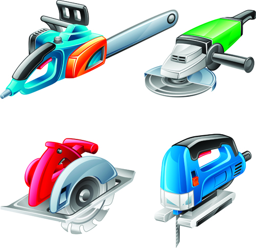 Different Power tools vector graphics 03 - Vector Life free download