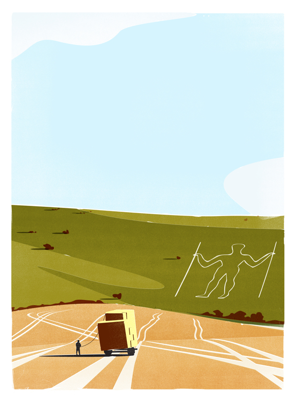 The Long Man of Wilmington - graphic illustration on Behance