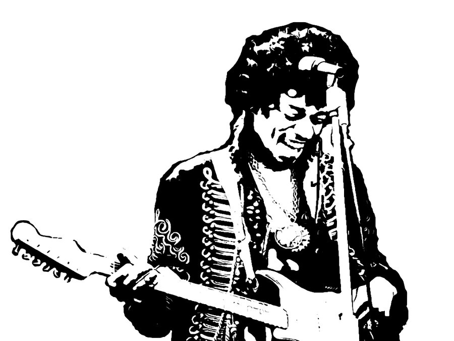 Jimi Hendrix Guitar Stencil by Klaus0000 on deviantART